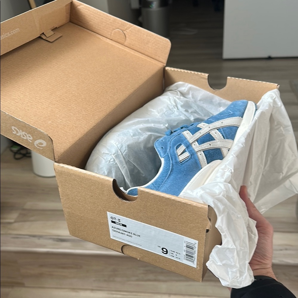 Asics Blue and White Sneakers